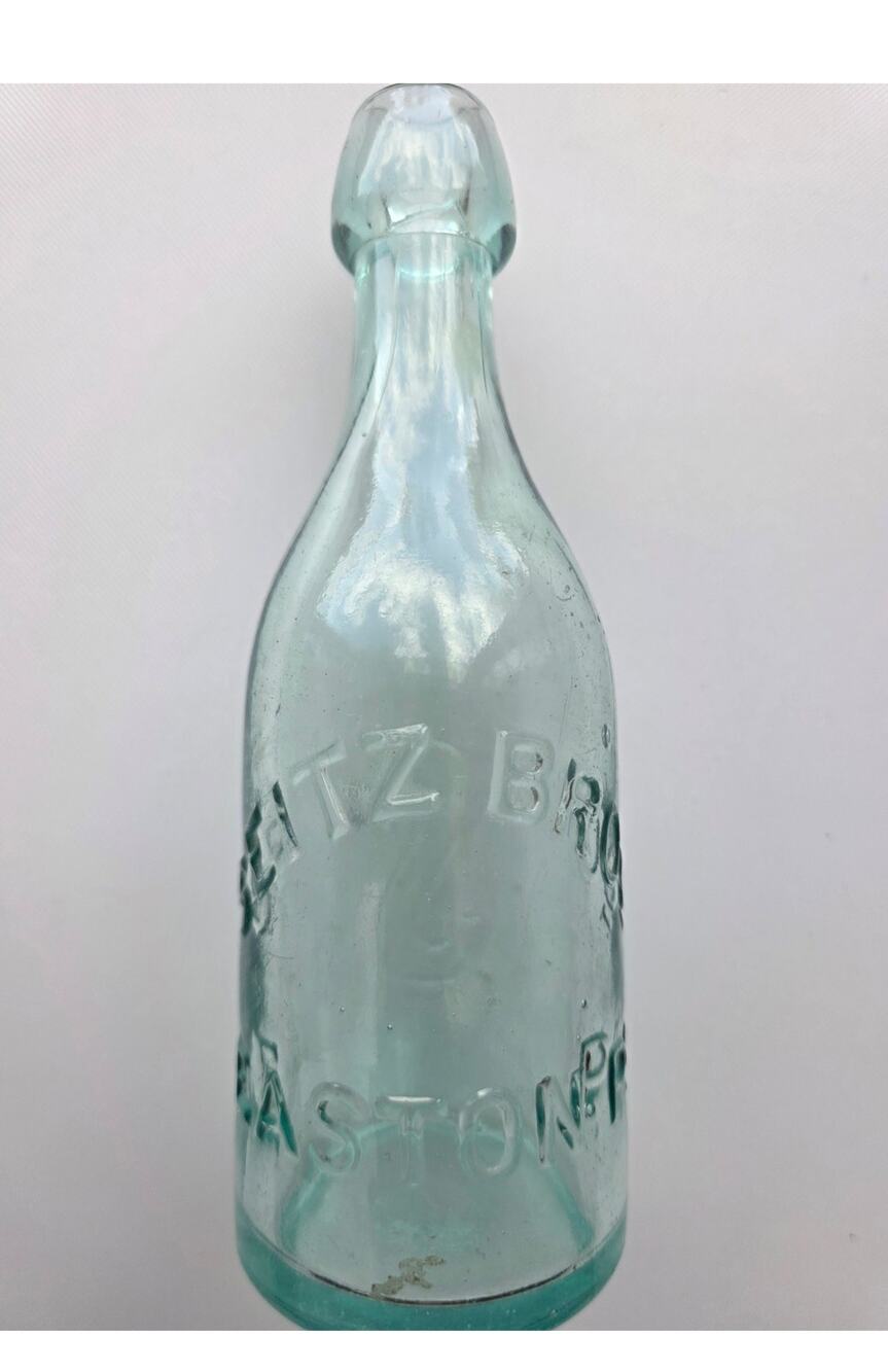 Antique Blob Top Blue Bottle, Seitz Brewing Company, Easton , PA,